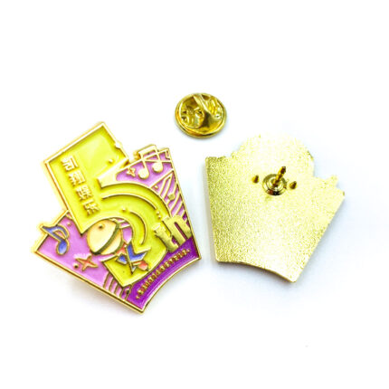 Iron stamping soft enamel lapel pins 2D design with butterfly clutches custom lapel pins