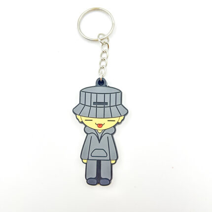 2D keychains pvc manufacture high quality free design double side 2D design PVC keyring