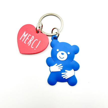 Cute bear pvc keychain 3D high quality full 3D design keychains pvc free sample test quality