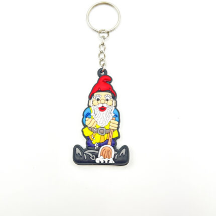 Wholesale Santa Claus pvc keychain factory free artwork free sample cheap price 2D rubber PVC keyring