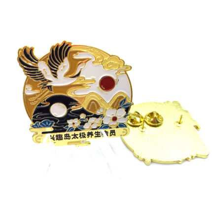 Colorful 2 inch enamel pin badge high quality 1 inch enamel pin maker with shiny polishing plating