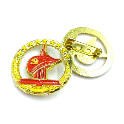 Alloy Lapel pin badge with cut supplier custom your own design lapel pin and boutonniere badge maker factory